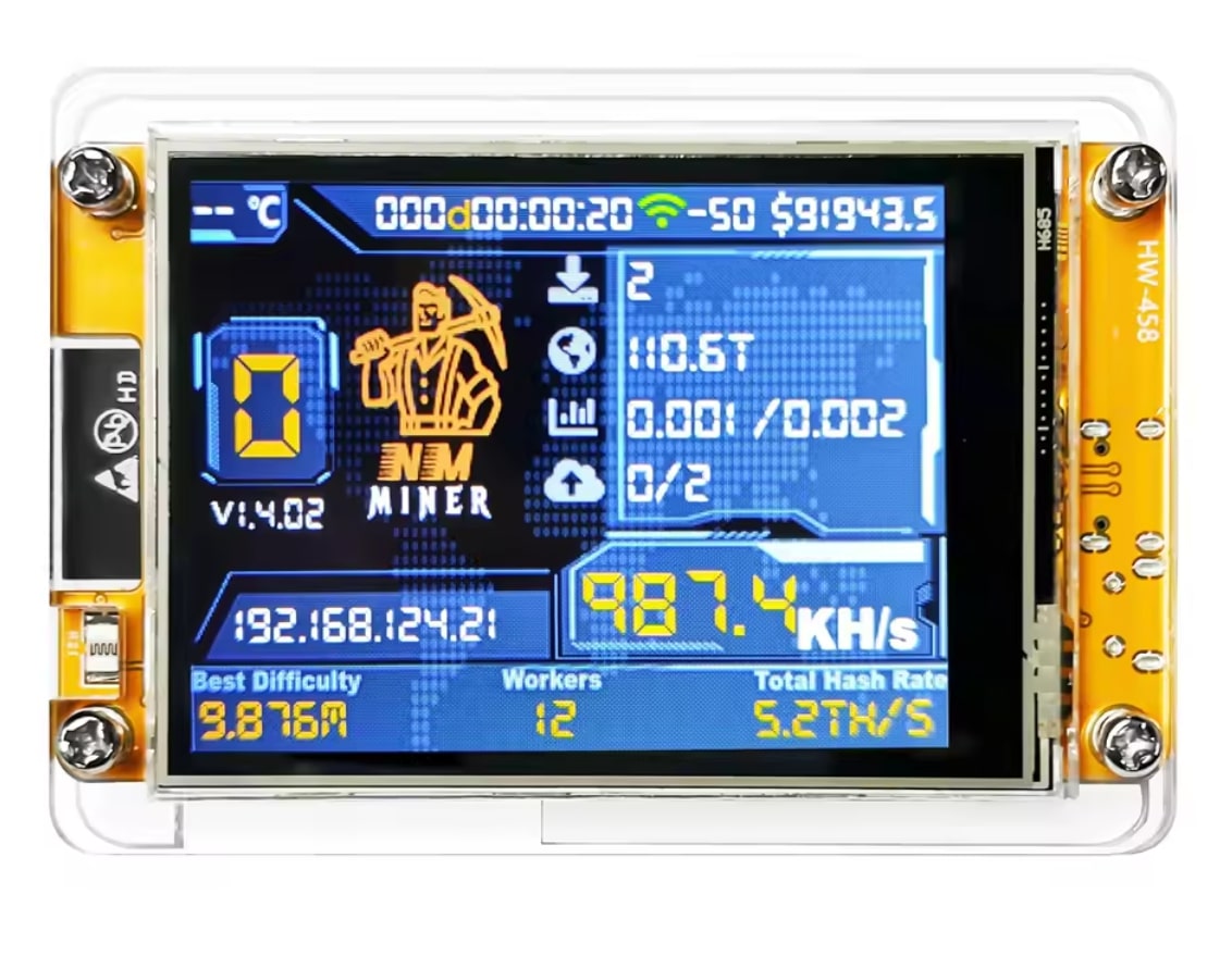 NMminer V2 1010 KH/s Solo / Lottery Bitcoin Miner