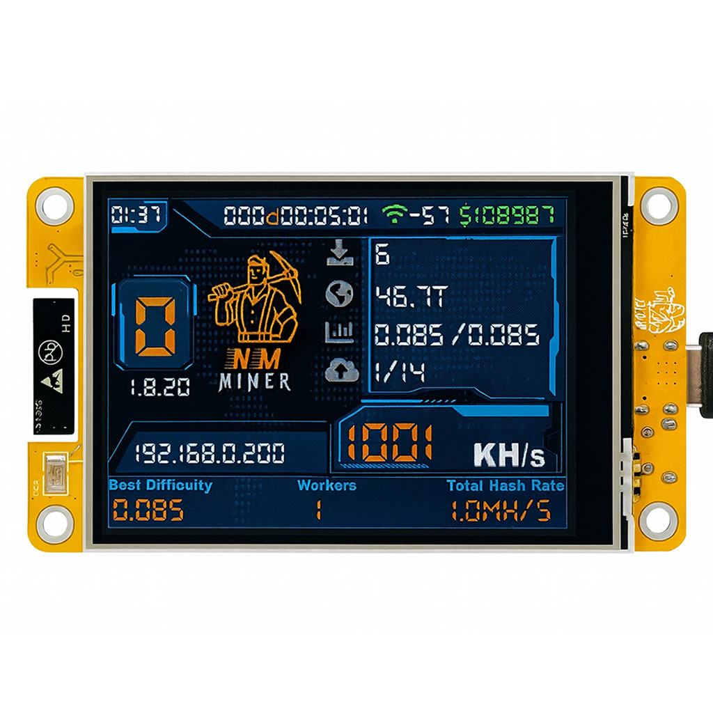 NMminer V2 1010 KH/s Solo / Lottery Bitcoin Miner