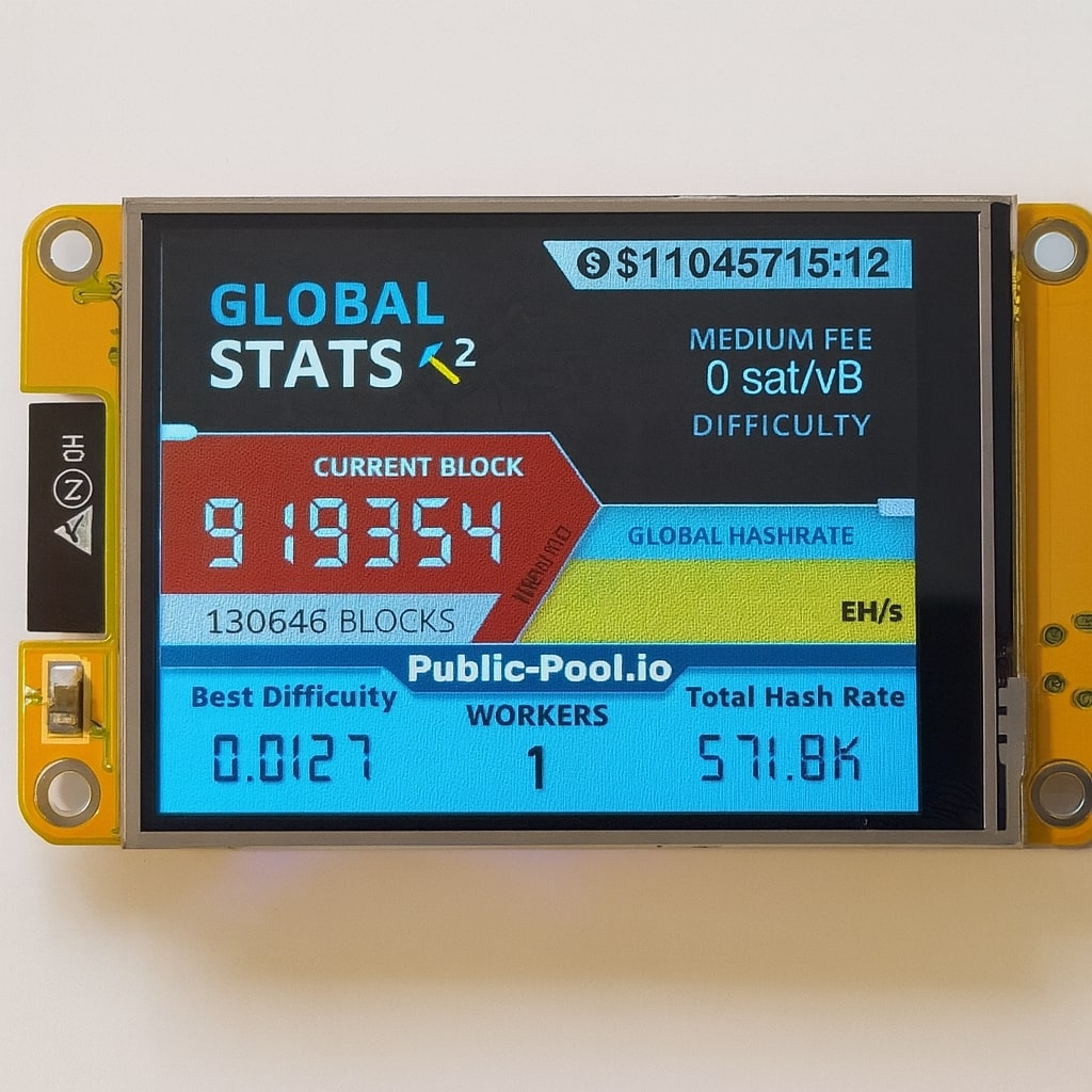 Nerd Miner V2 Solo / Lottery Bitcoin Miner