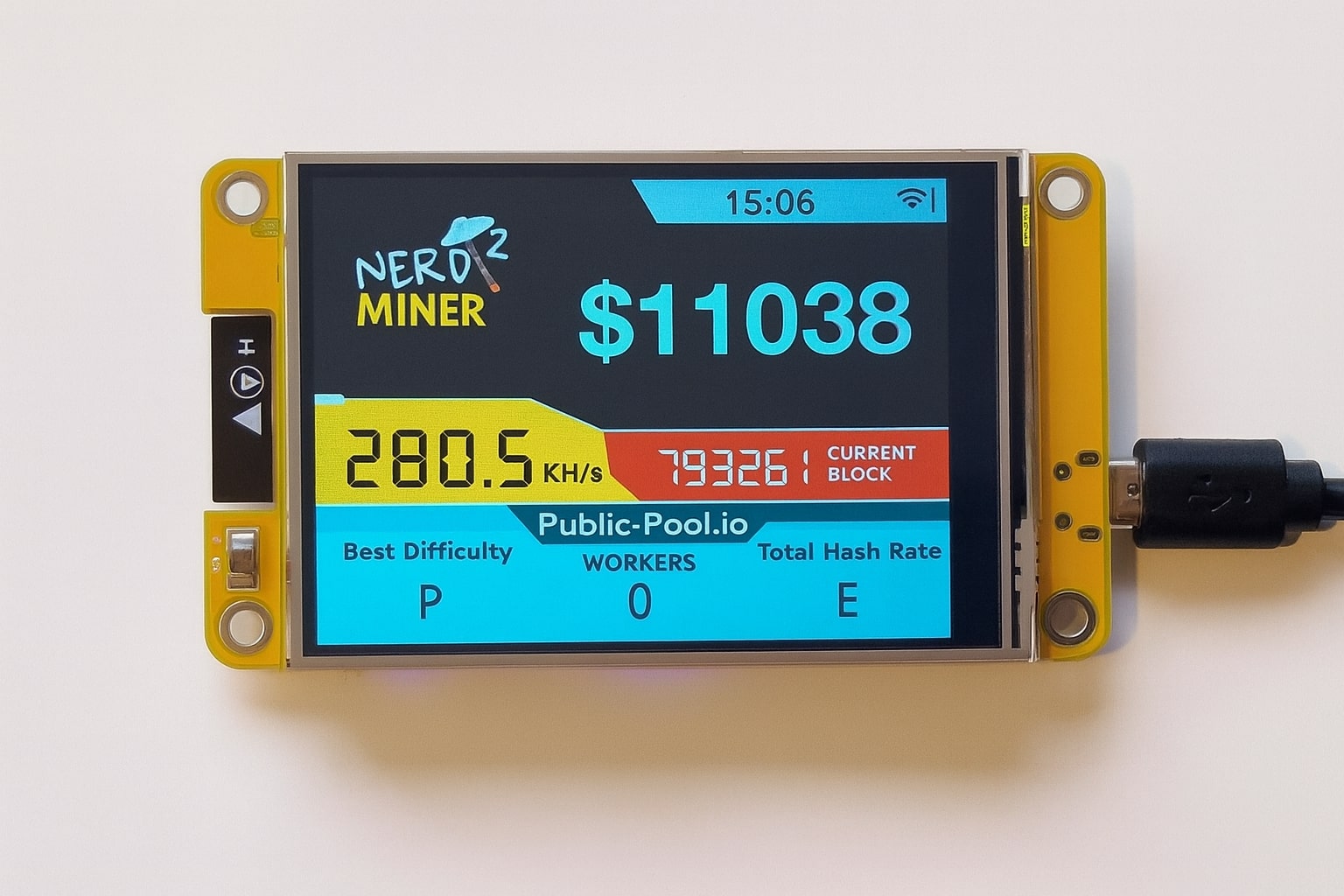 Nerd Miner V2 Solo / Lottery Bitcoin Miner