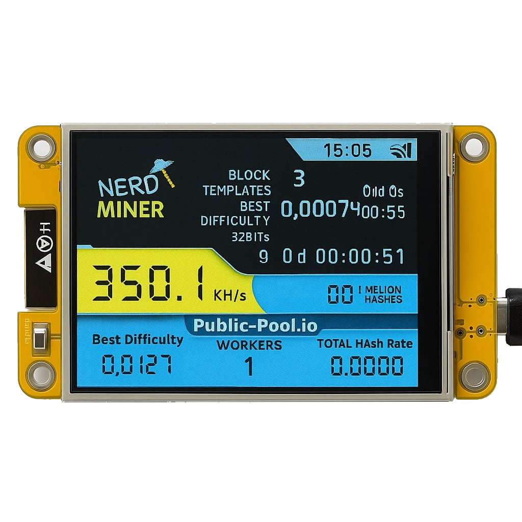Nerd Miner V2 Solo / Lottery Bitcoin Miner