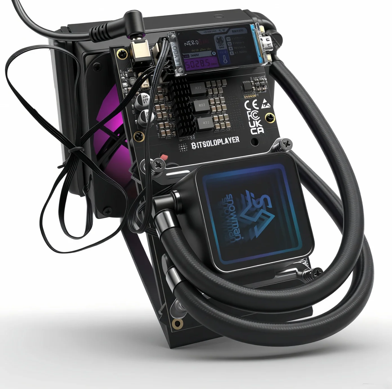 NerdQaxe++ Hydro 4.8T 75W BTC Miner 2.4G WiFi Bitcoin Asic Miner